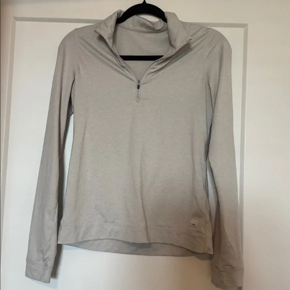 Vuori Halo Essential Half Zip hesthered oyster M - Picture 2 of 6